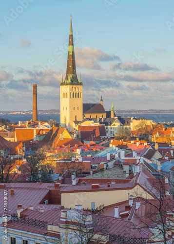 Beautiful view of old city Tallinn Estonia