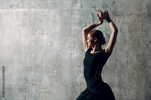 Flamenco dancer  female in black dress