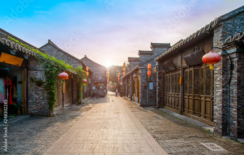 Ancient City Street of Yangzhou, China.. photo