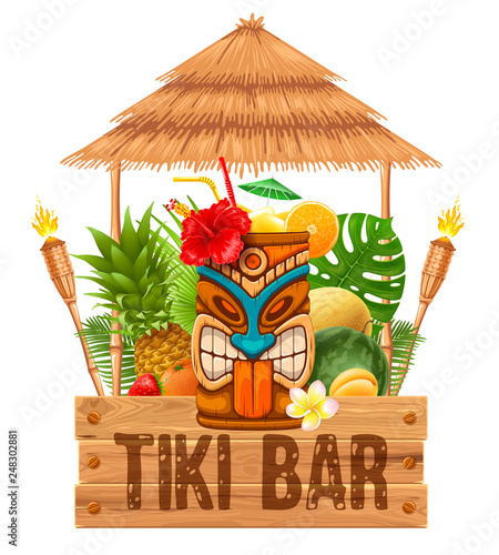 Signboard of Tiki bar