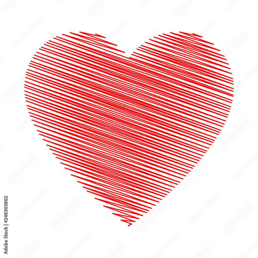 Scribble Heart vector Scribble Heart vector