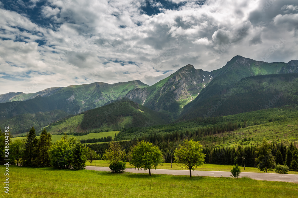 Cloudy day in Tatra mountains in Slovakia