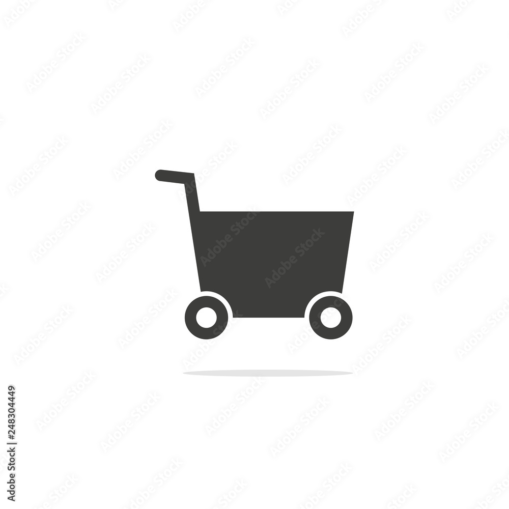 Monochrome vector illustration of a basket icon, isolated on a white background. Monochrome vector illustration of a basket icon, isolated on a white background.