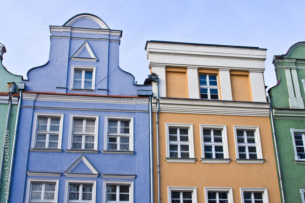 Colorful house facades of Old Town square