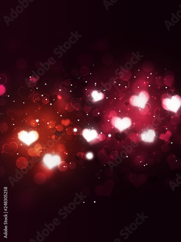 Blurry Valentines day Hearts