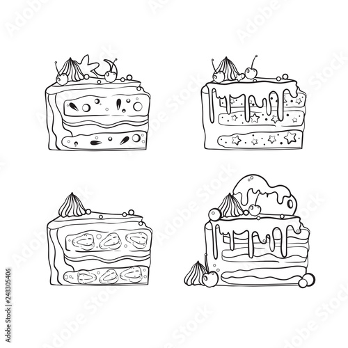 Decorated sweetness. Dessert.