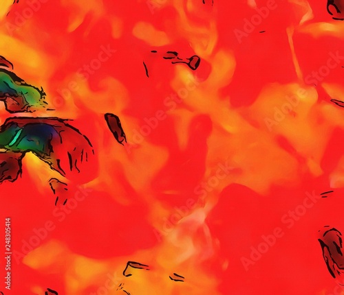 Wallpaper Mural Abstract acrylic watercolor background. Colorful high resolution texture. Warm and bright colors pattern. Torontodigital.ca