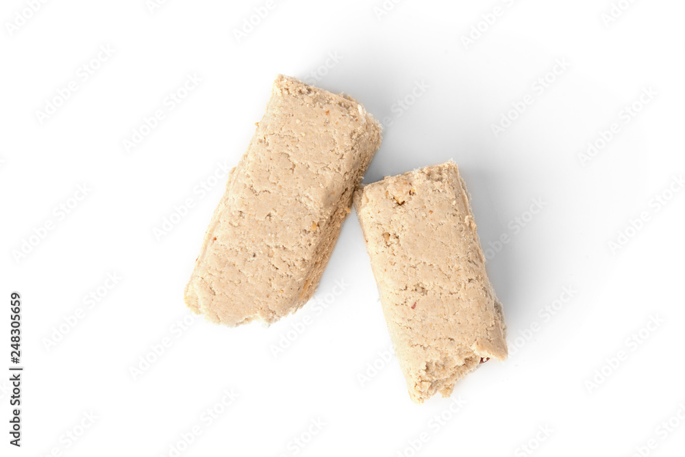 Halva with peanut isolated on white background. Halva with peanut isolated on white background.