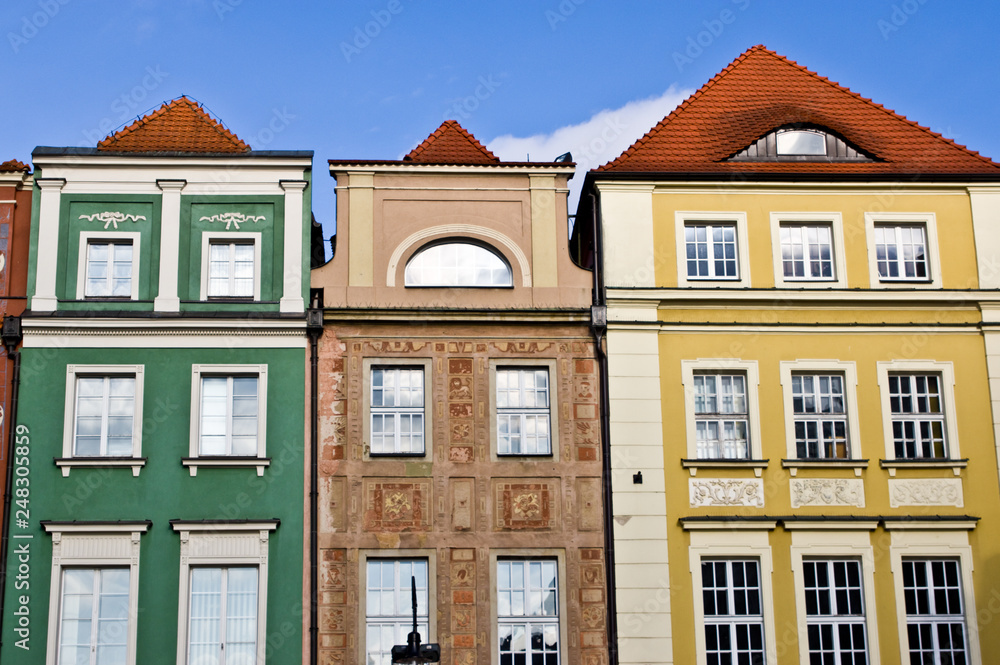 Poznan, Poland, old town houses Poznan, Poland, old town houses