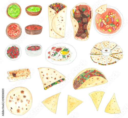 Mexican food set 15