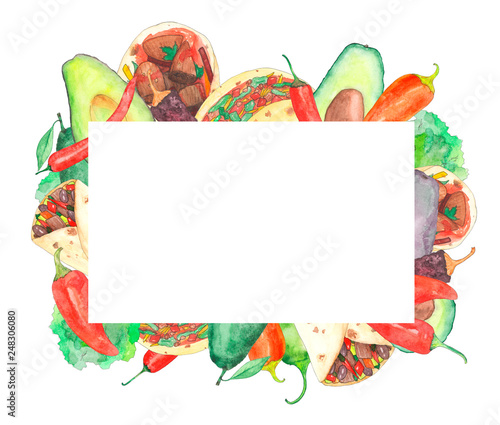 Mexican food frame