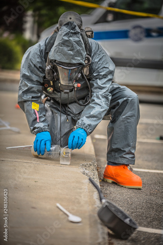 HazMat Technician at drug lab