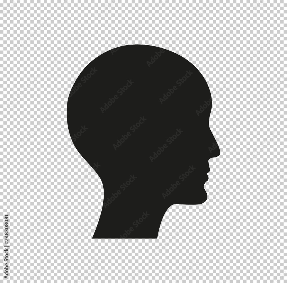 human profile picture   black vector icon
