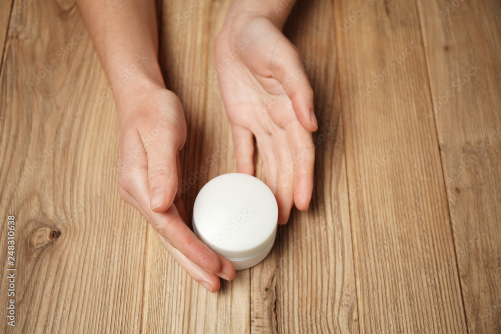 Frostbite of hands in cold. Red irritation on skin of hands. Moisturizing Cream. Frostbite of hands in cold. Red irritation on skin of hands. Moisturizing Cream.