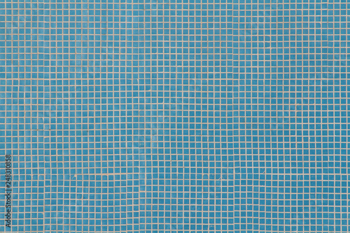 Turquoise tiled wall texture background