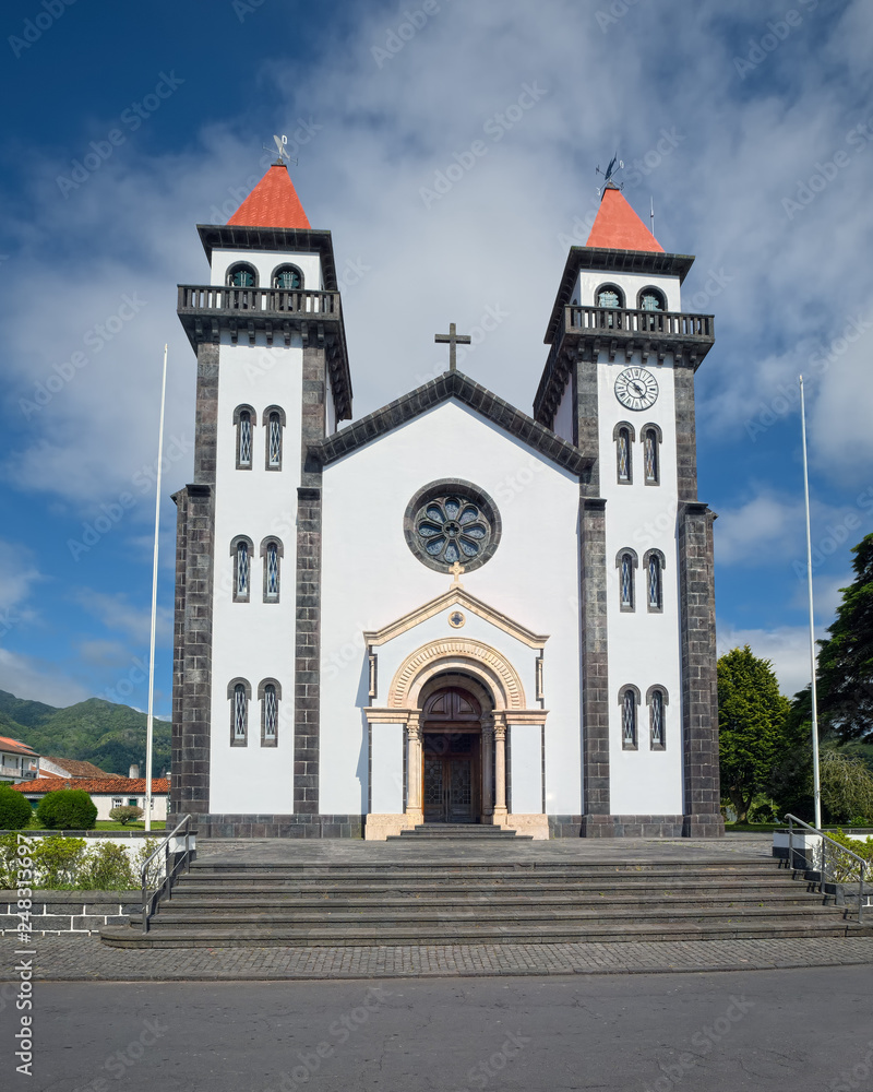 Church of Santa Ana, built in 1760 in Furnas town, located on Sao Miguel island of Azores, Portugal.