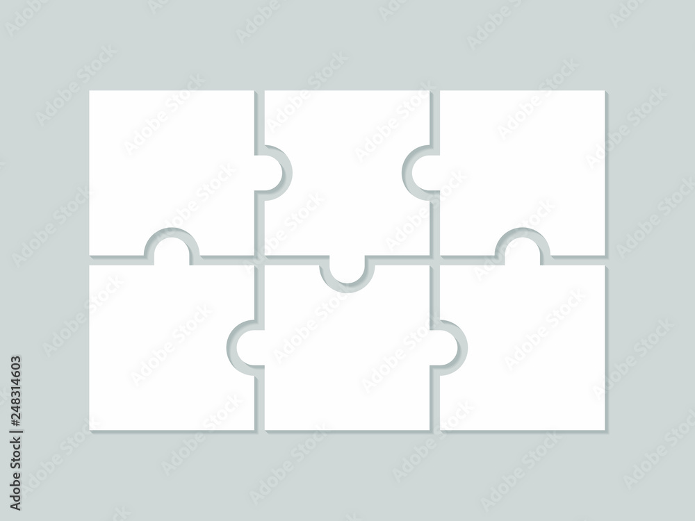 Premium Photo  Blank puzzle pieces on a white background