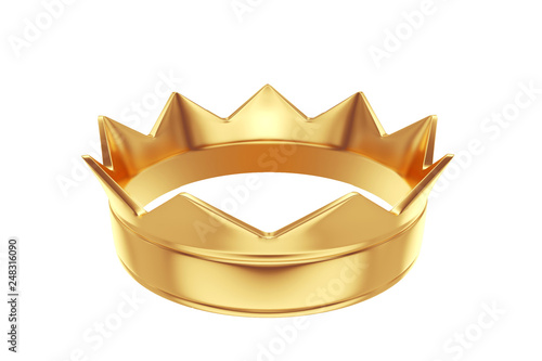 Gold crown isolated on white background