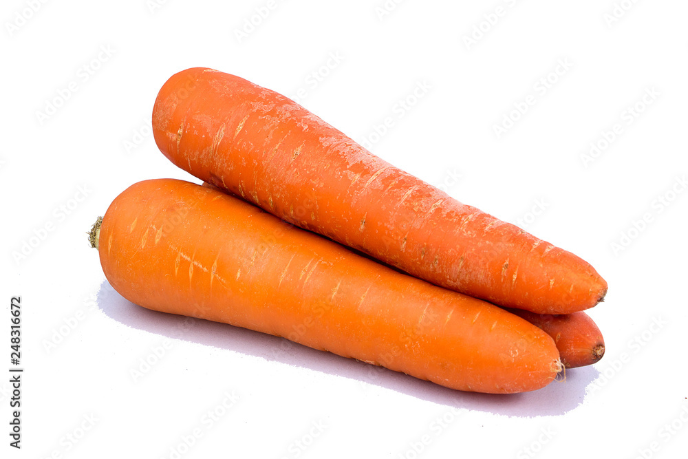 fresh carrots isolated on white background fresh carrots isolated on white background