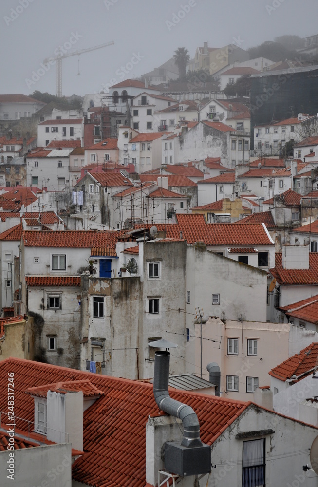 Misty Alfama in Lisbon