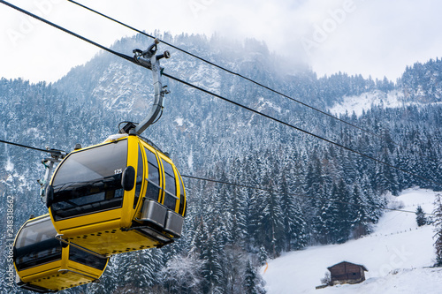 ski chair lift in the alps