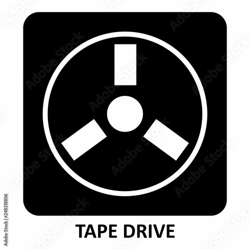 Tape Drive symbol illustration