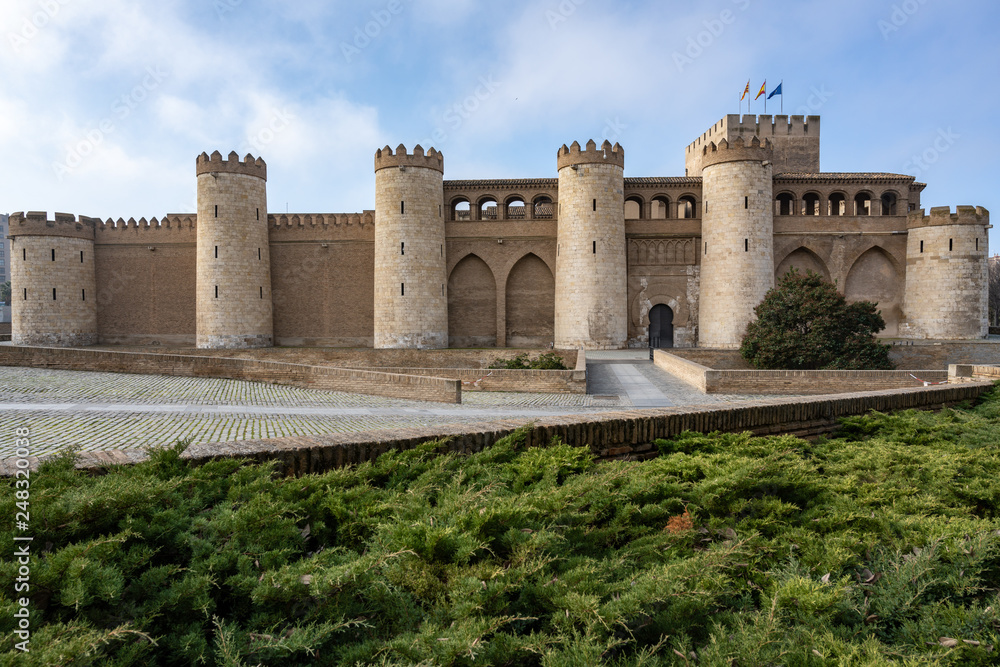 Aljaferia Palace in Zaragoza, Spain