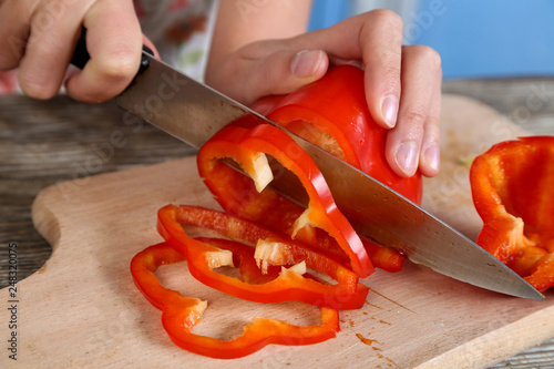 Sliced red pepper