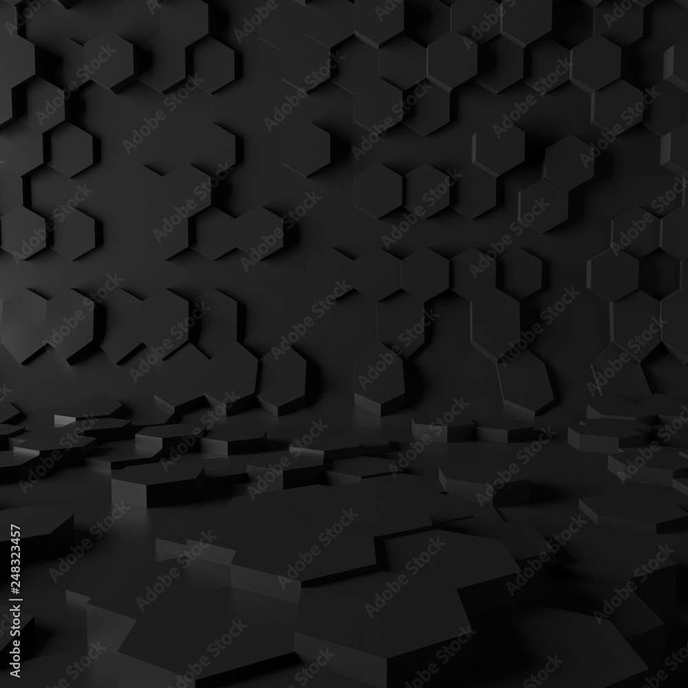 Abstract low poly hexagon background Abstract low poly hexagon background
