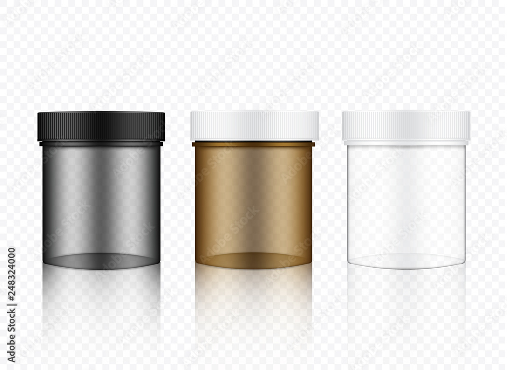 Mock up Realistic Transparent Jar Packaging Product For Cosmetic Beauty and Health Care medicine Background. Mock up Realistic Transparent Jar Packaging Product For Cosmetic Beauty and Health Care medicine Background.