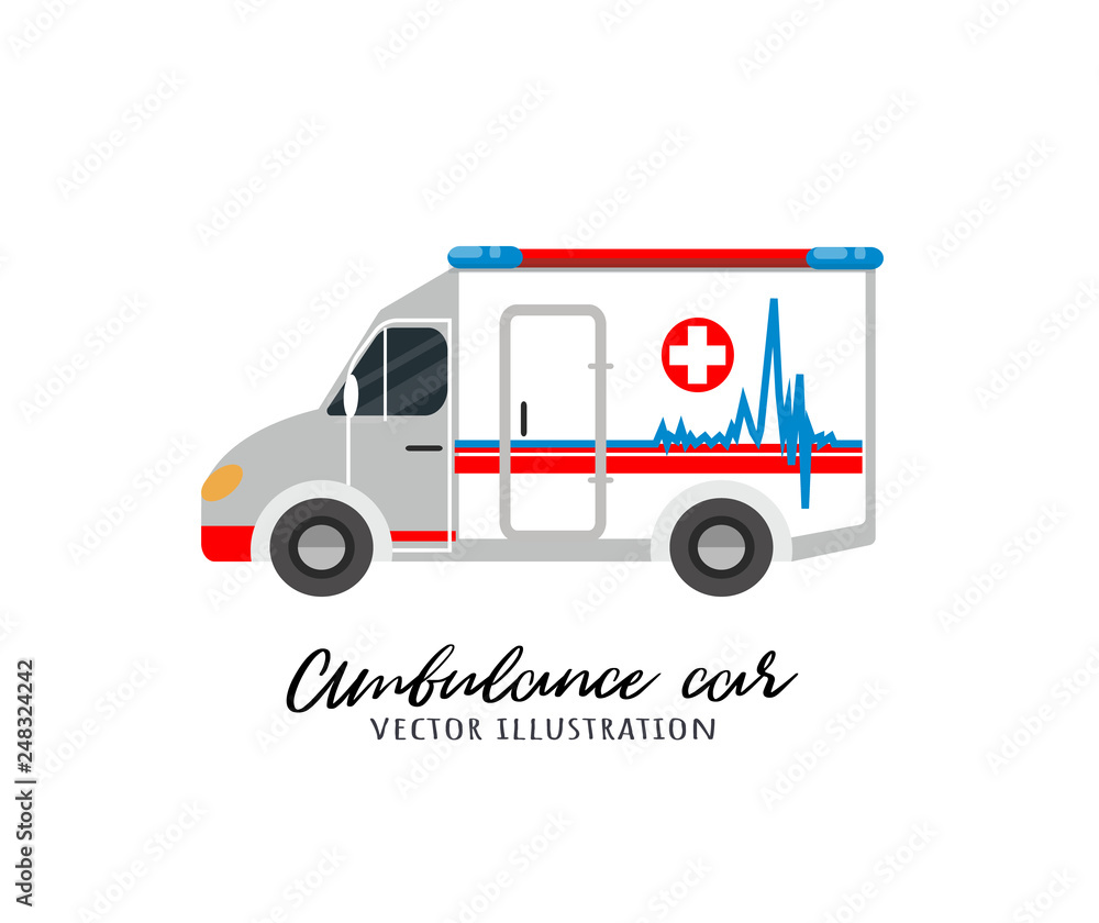 Ambulance car vector illustration. Ambulance car vector illustration.