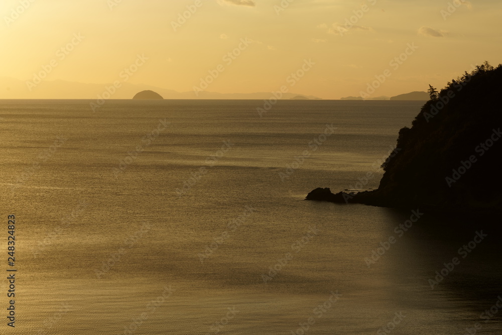 calm sea and sunset