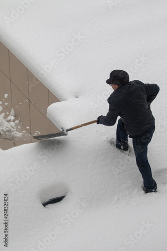 snow shoveling winter