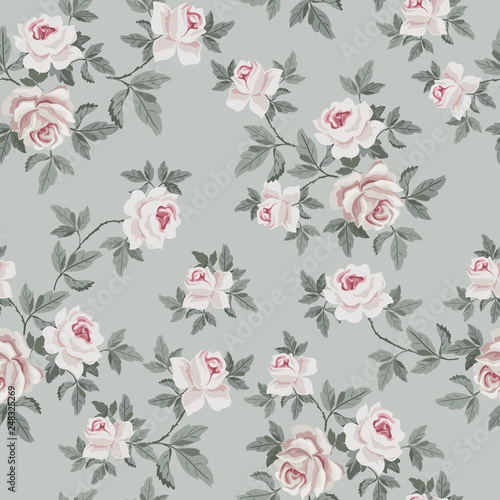 Seamless vintage floral pattern for gift wrap and fabric design