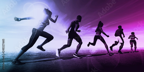 Sports Running Concept © kentoh