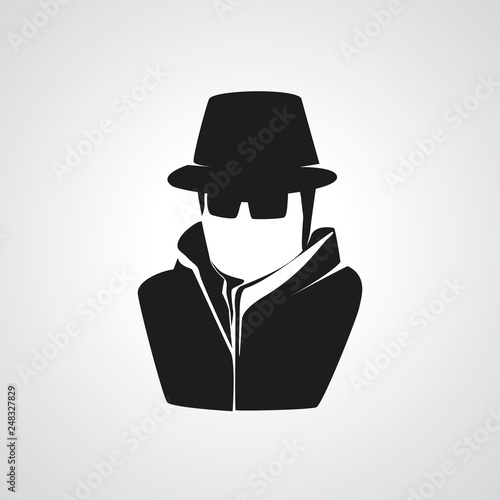 Detective agent icon. Vector illustration