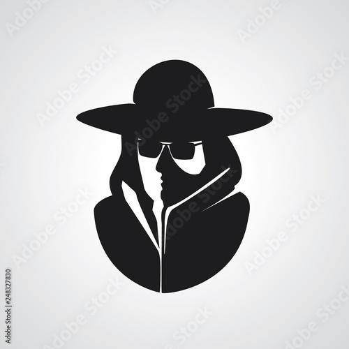 Detective agent icon. Vector illustration
