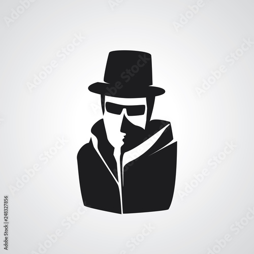 Detective agent icon. Vector illustration