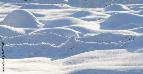 snow footprints as a background © Prikhodko