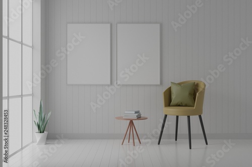 Fototapeta Naklejka Na Ścianę i Meble -  picture frame interior 3d rendering