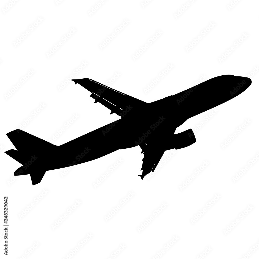 Silhouettes of planes on a white background Silhouettes of planes on a white background