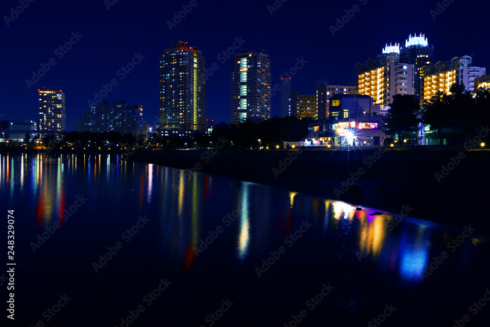 Obraz premium 【東京の夜景】お台場のビル群