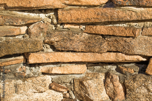 stone wall made of granite