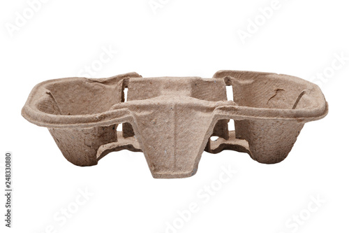 Wallpaper Mural Container for fast food and drinks isolated on white. Recyclable materials. Cardboard, recycled Torontodigital.ca