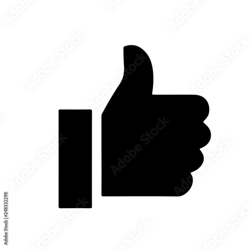 Fotografie All thumbs up black and white icon