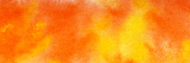 Yellow orange watercolour background. Watercolor effect.