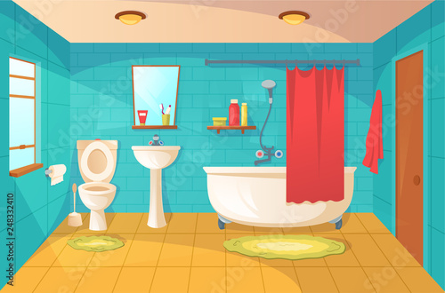 Bathroom interior design and room modern decor