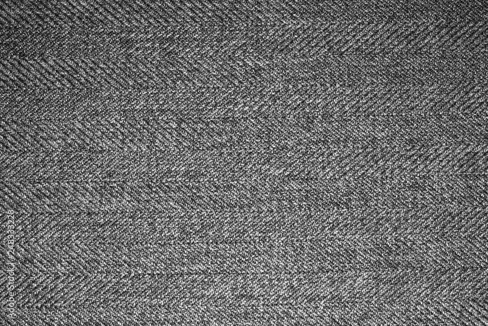 Grey woolen fabric texture.Gray woolen background. - obrazy, fototapety, plakaty 