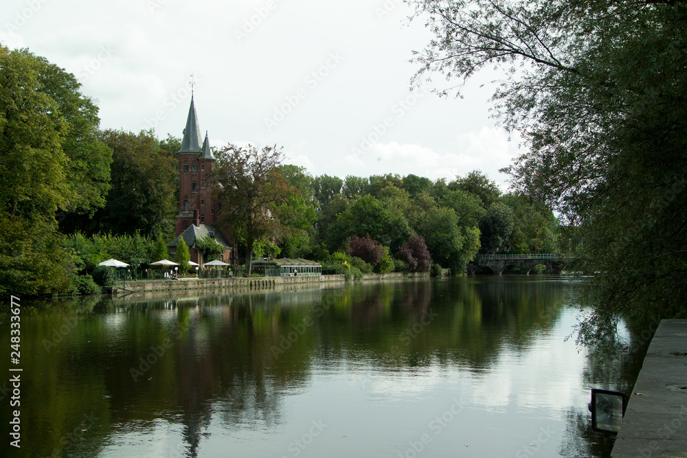 Obraz premium river view in brugge