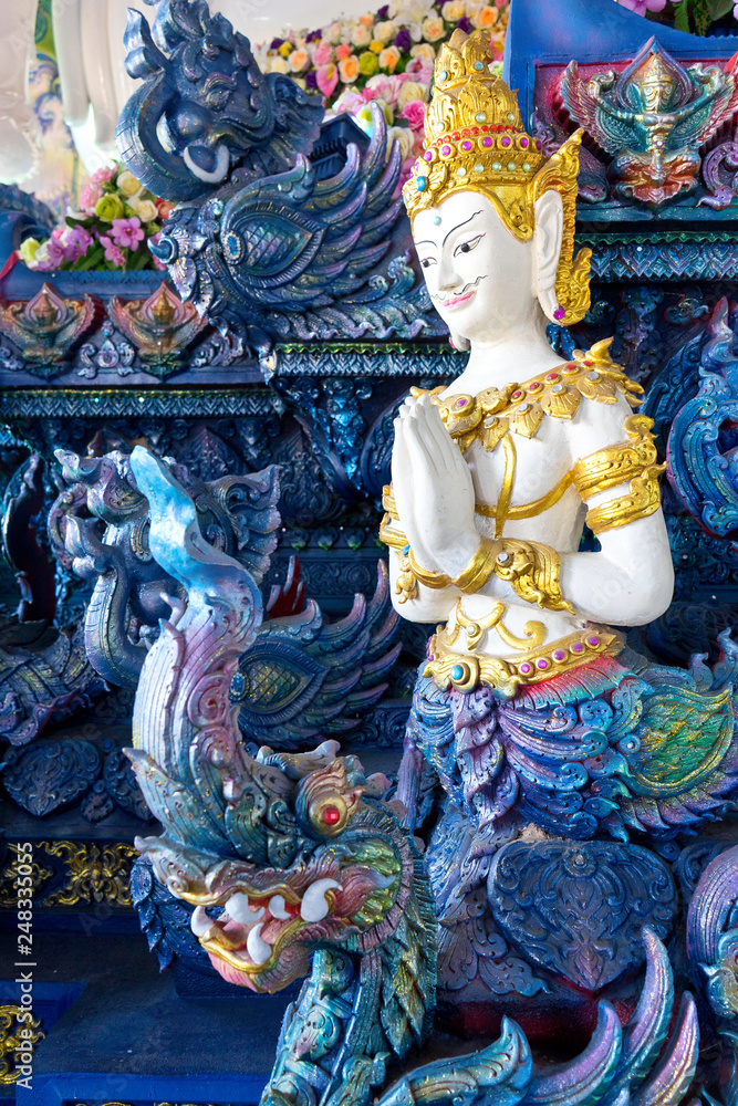 Fototapeta premium Temple bleu Chiang raï